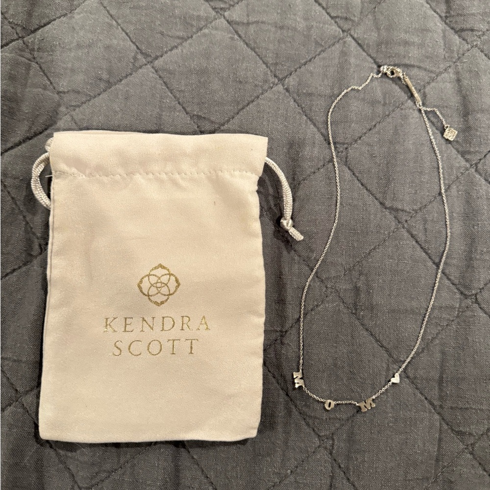 Kendra Scott Silver Tone Mom Necklace